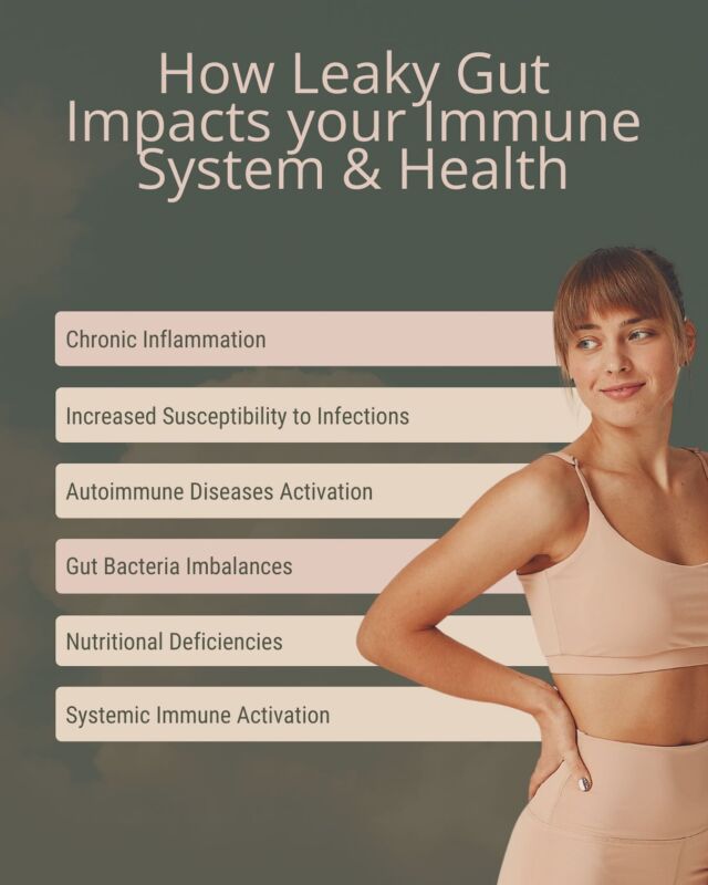 Did you know that a leaky gut could be the hidden cause of widespread inflammation in your body? 

When your gut barrier is compromised, it allows toxins and bacteria to seep into your bloodstream, triggering an immune response that leads to inflammation.

This can manifest in various ways, from joint pain and skin issues to fatigue and digestive discomfort.

Addressing leaky gut is crucial not only for alleviating these symptoms but also for preventing long-term health issues. By healing your gut lining through targeted dietary changes, supplements, and lifestyle adjustments, you can reduce inflammation and enhance your overall health.

Don’t let gut issues go unchecked. If you’re experiencing symptoms that might be linked to inflammation, consider exploring the health of your gut by reaching out to us!

See link in bio!
#guthealth #leakygut #healthylifestyle #healyourself #functionalmedicine #preventativehealth