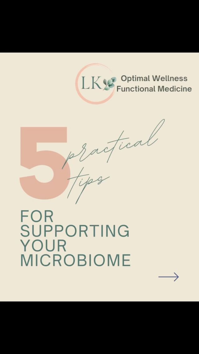 Unlock the key to a healthier you by nurturing your gut microbiome! 🌿 Your gut is home to a complex community of microorganisms that are crucial for overall wellness, and taking care of it is simpler than you think.

Here are 5 easy, practical tips to boost your gut health:

🥦 Fuel your gut with the right foods: Add fiber-rich fruits, veggies, and whole grains to your plate, plus fermented favorites like yogurt and kimchi to promote healthy bacteria.

💧 Stay hydrated: Keep your digestion running smoothly by drinking enough water. Hydration supports nutrient absorption and helps your gut microbiome thrive.

🚫 Cut down on sugar & processed foods: Reduce refined sugars and processed foods to help maintain a balanced gut and prevent inflammation.

🍽️ Practice mindful eating: Slow down and savor your meals. Chewing thoroughly aids digestion and strengthens the connection between your brain and gut.

🧘‍♀️ Manage stress: Incorporate regular relaxation techniques like deep breathing, yoga, or meditation to keep your gut happy and balanced.

Small, consistent changes can make a big impact on your gut health. 🌟 Ready to start your personalized journey to better well-being?

Book a consultation with LK Optimal Wellness and let’s take the next step together! See link in bio to schedule a free discovery call.
#guthealth #healthlivingtips #functionalmedicine #healthsolutions #healing